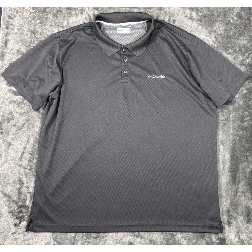 Columbia Omni-Wick Men's XL Black Performance Polo Shirt Short Sleeve